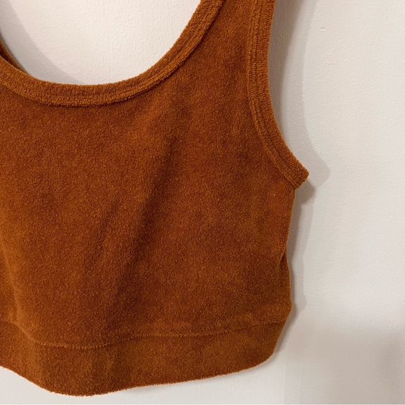OFFLINE By Aerie Summer Lights Terry Tank Top Caramel Brown Size Small - Picture 5 of 12